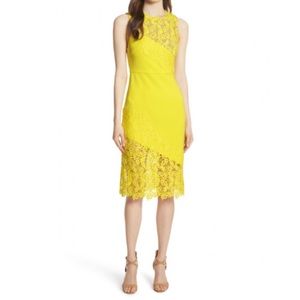 NWOT ALICE + OLIVIA MARGY FLORAL LACE MIDI DRESS